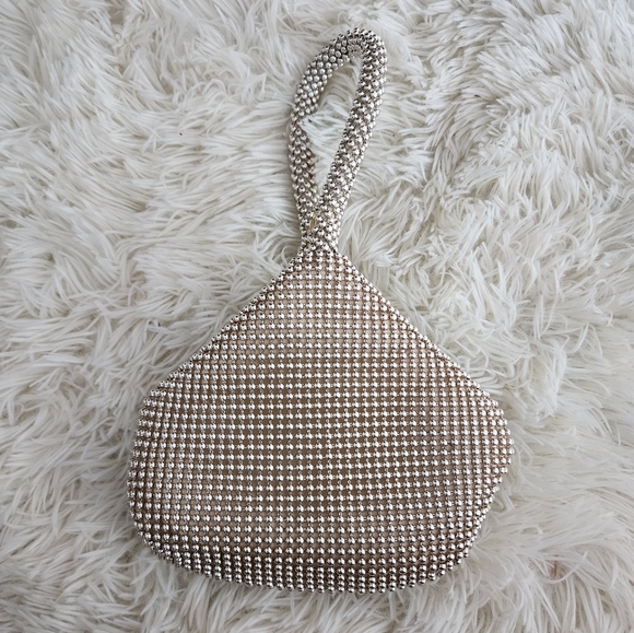 Jessica McClintock Staci Champagne Gold Wristlet - Picture 7 of 8